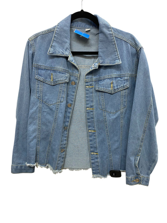 Jacket Denim By Clothes Mentor In Blue, Size: L