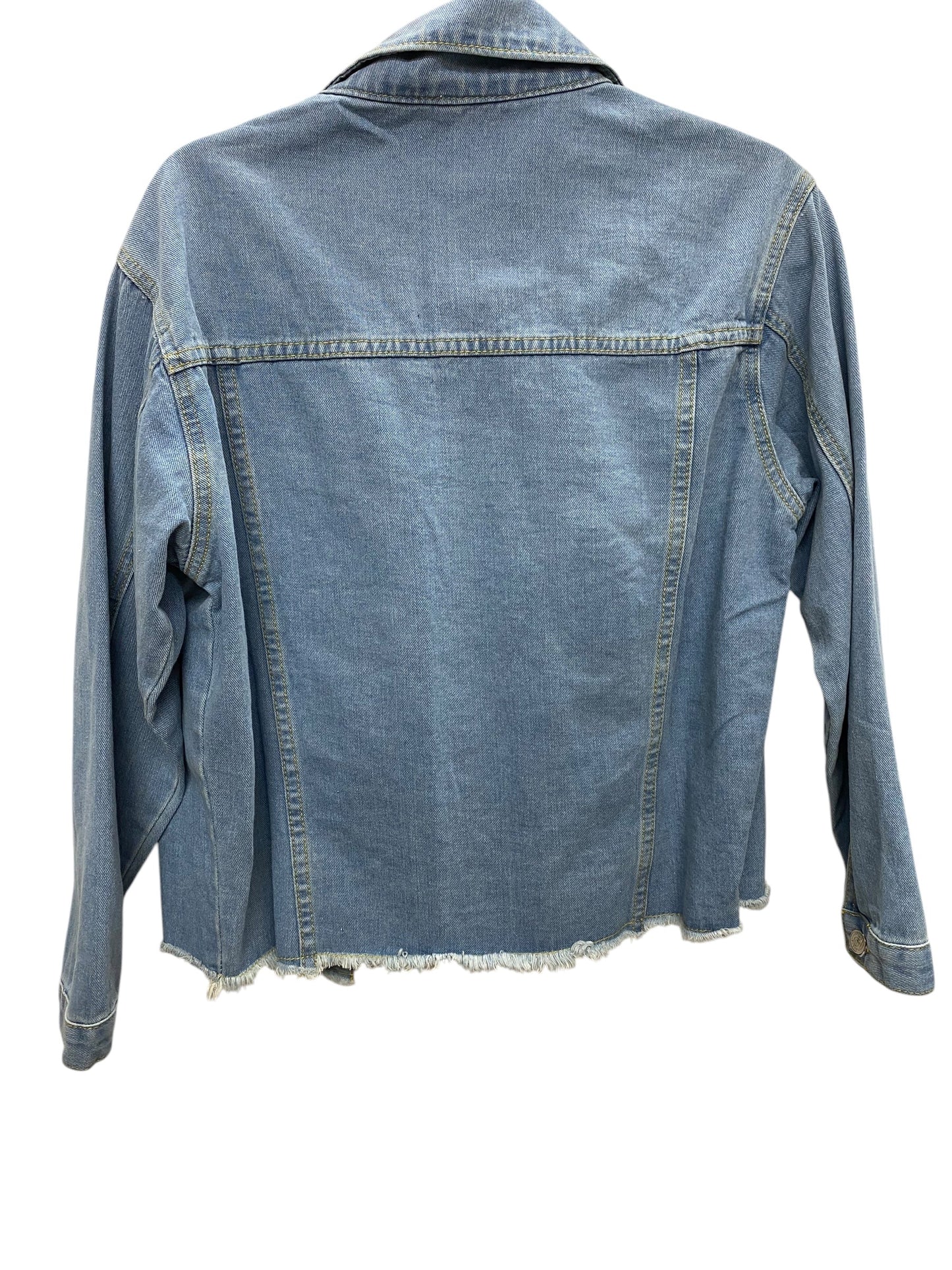 Jacket Denim By Clothes Mentor In Blue, Size: L