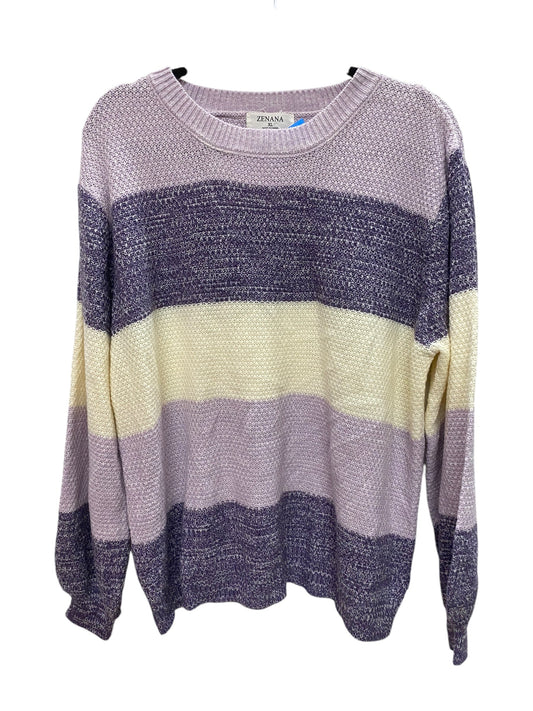 Sweater By Zenana Outfitters In Purple, Size: Xl