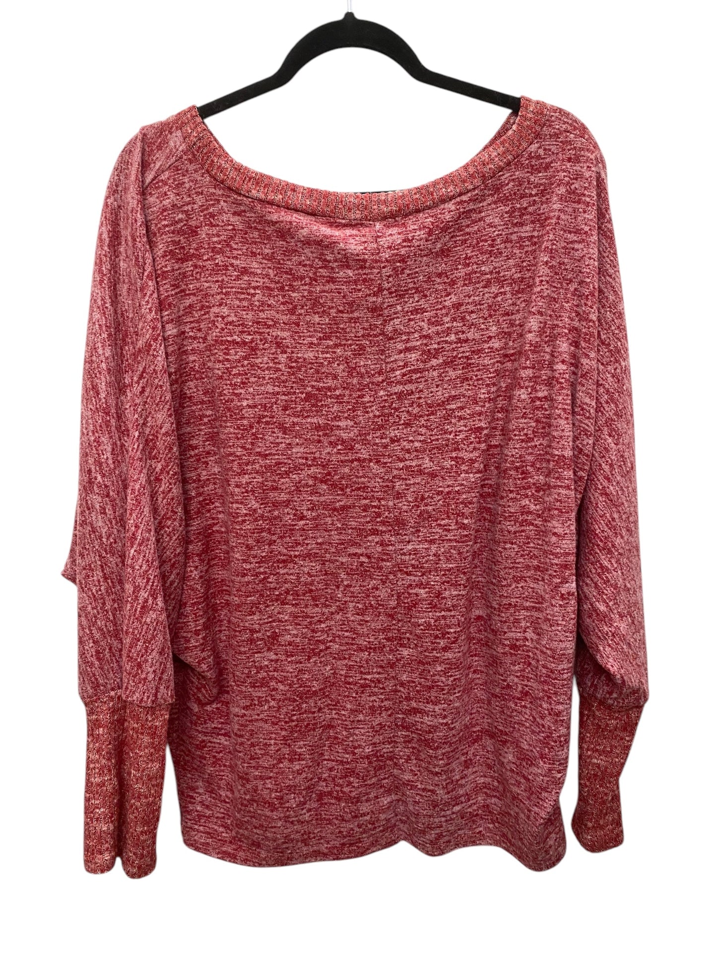 Top Long Sleeve By Bibi In Red, Size: Xl