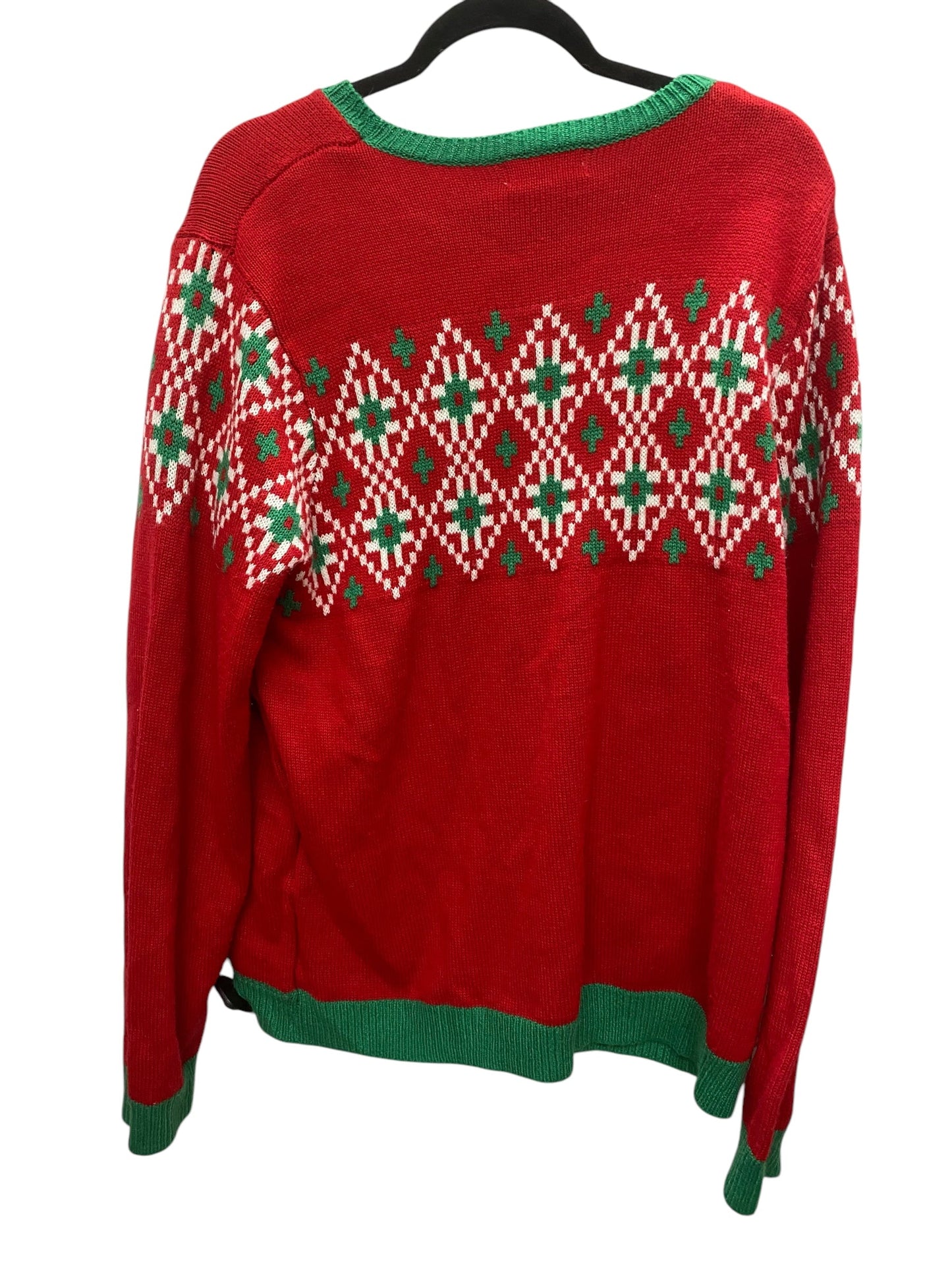 Sweater By Holiday Time In Red, Size: Xl