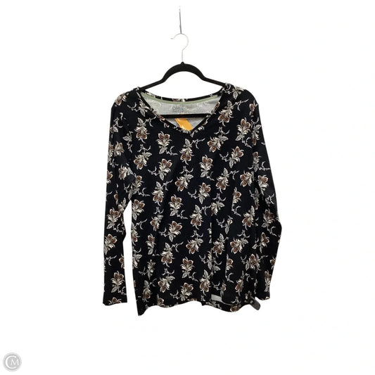 Top Long Sleeve By Croft And Barrow In Black, Size: Xl