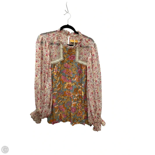 Blouse Long Sleeve By Jodifl In Multi-colored, Size: 2x