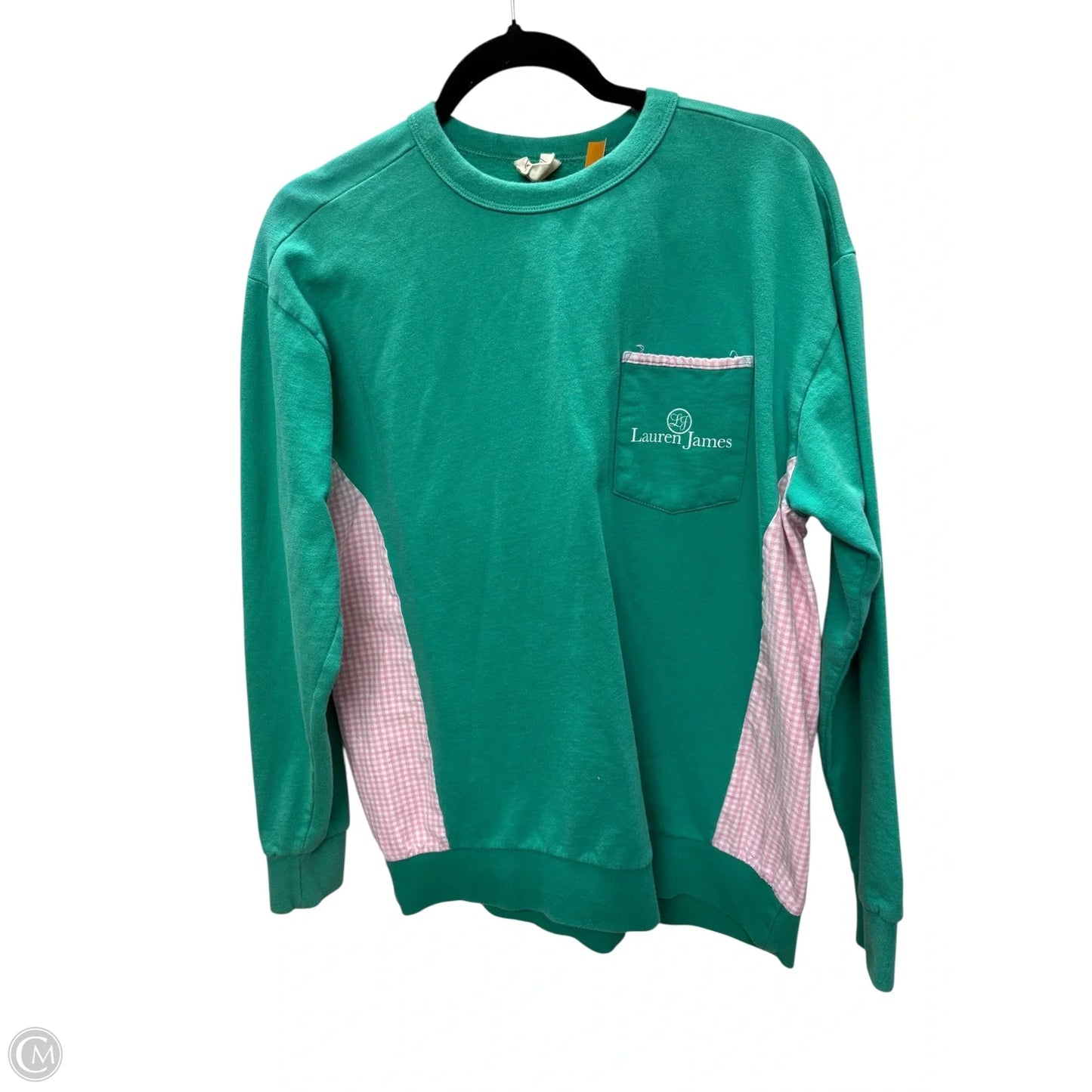 Sweatshirt Crewneck By Lauren James In Green, Size: M