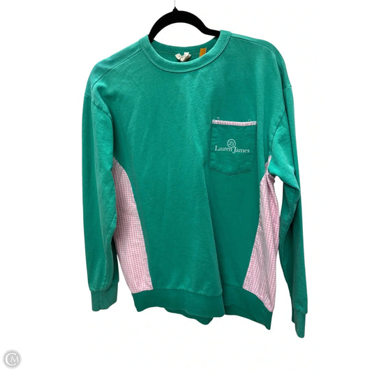 Sweatshirt Crewneck By Lauren James In Green, Size: M