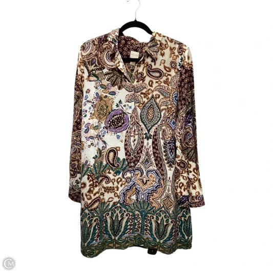 Dress Casual Midi By Chicos In Paisley Print, Size: L
