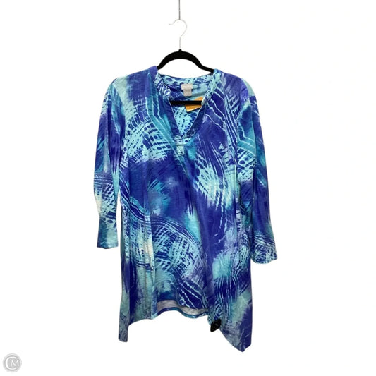 Top Long Sleeve By Chicos In Blue, Size: Xl