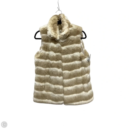 Vest Faux Fur & Sherpa By Gianni Bini In Tan, Size: M