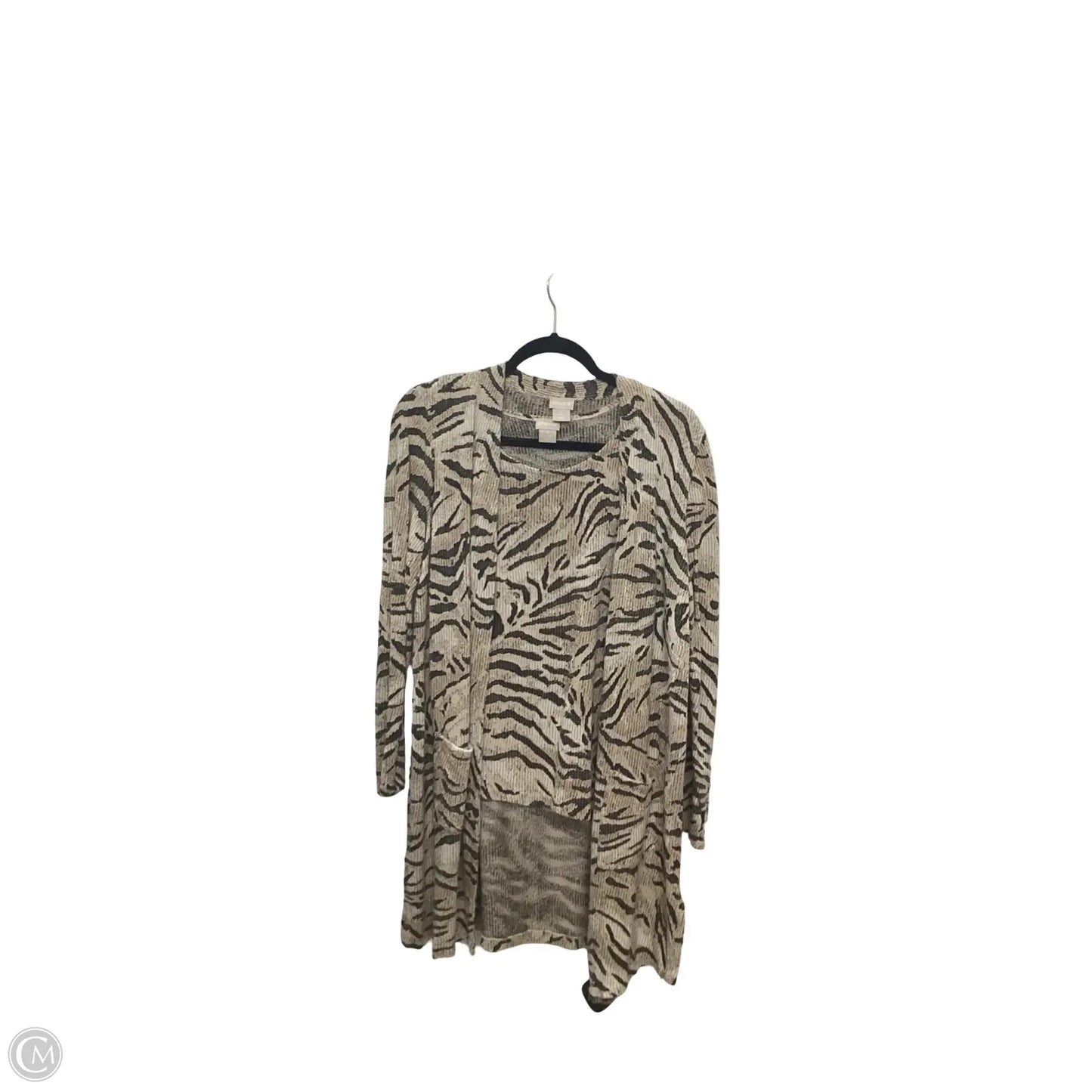Top 2pc Sleeveless By Chicos In Animal Print, Size: M
