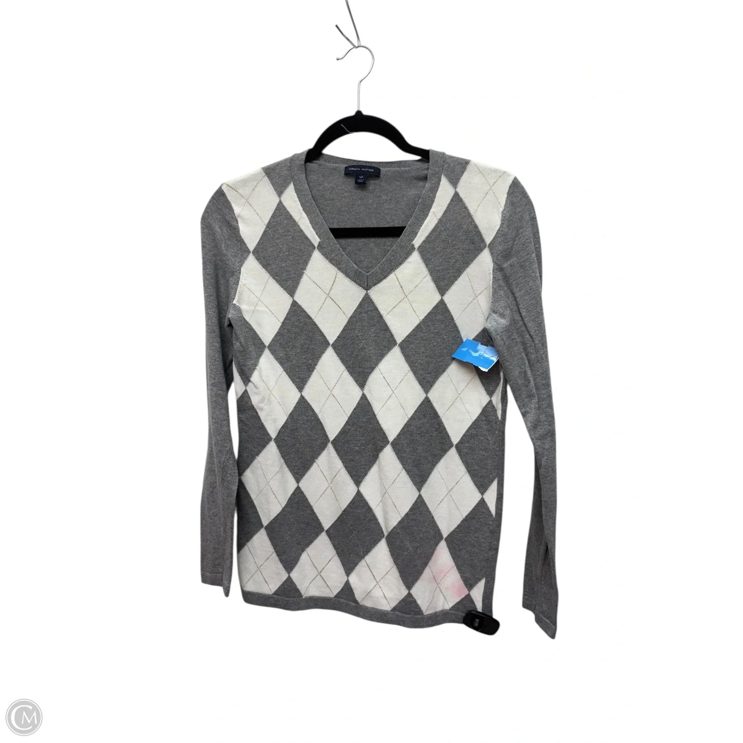 Top Long Sleeve By Tommy Hilfiger In Grey, Size: S