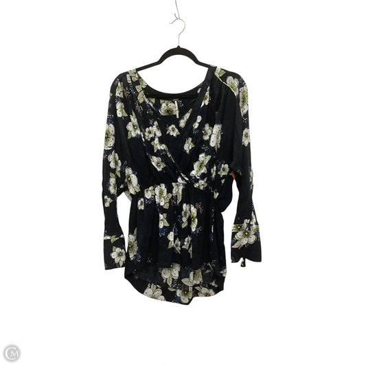 Blouse Long Sleeve By Free People In Black, Size: Xs