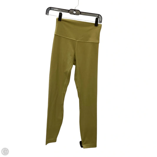 Athletic Leggings By Lululemon In Yellow, Size: 4