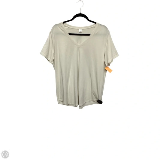 Athletic Top Short Sleeve By Lululemon In Tan, Size: 16