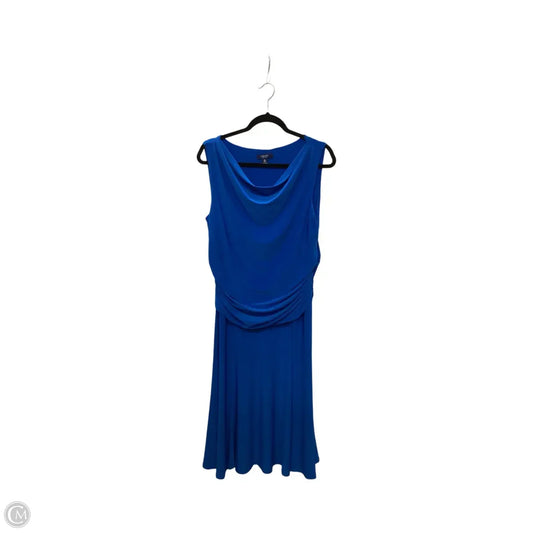 Dress Casual Midi By Chaps In Blue, Size: Xl