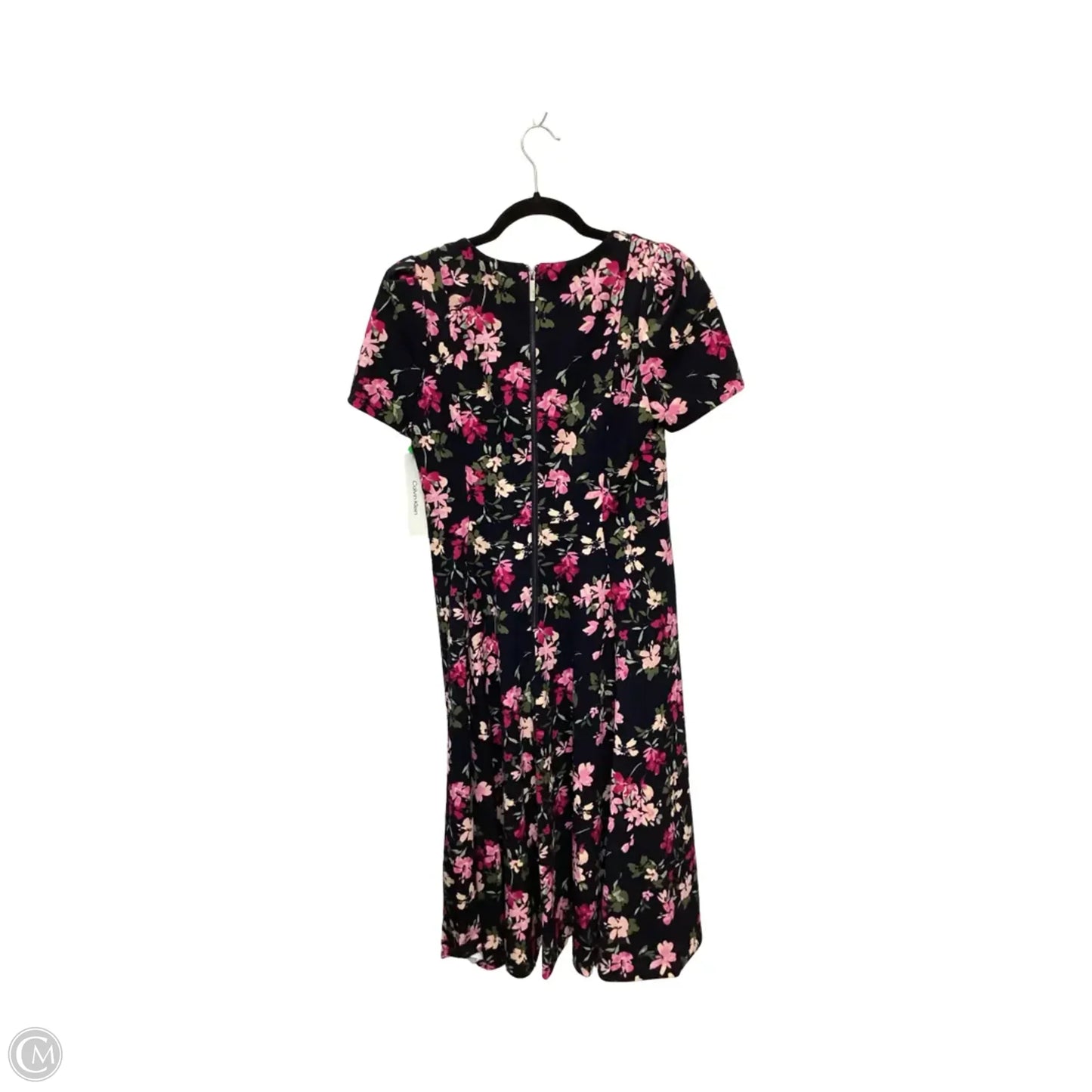Dress Casual Midi By Calvin Klein In Floral Print, Size: 8