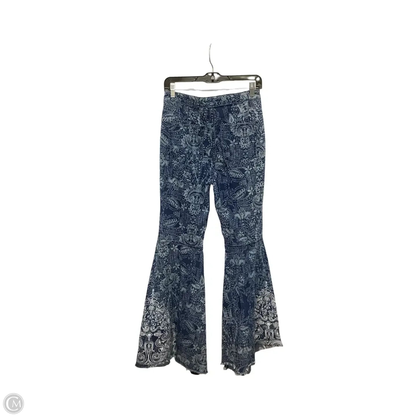 Jeans Flared By Free People In Blue Denim, Size: 4