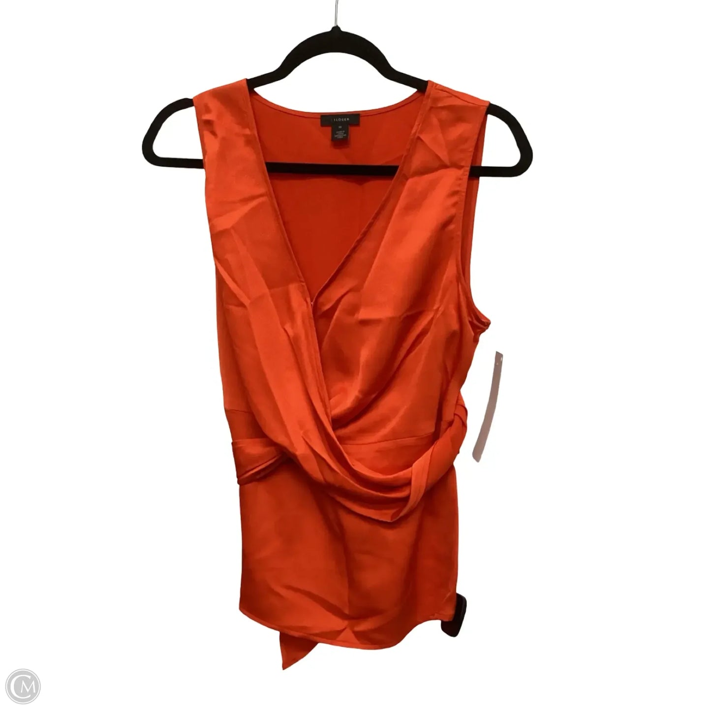Designer Blouse Sleeveless By Halogen In Orange, Size: M
