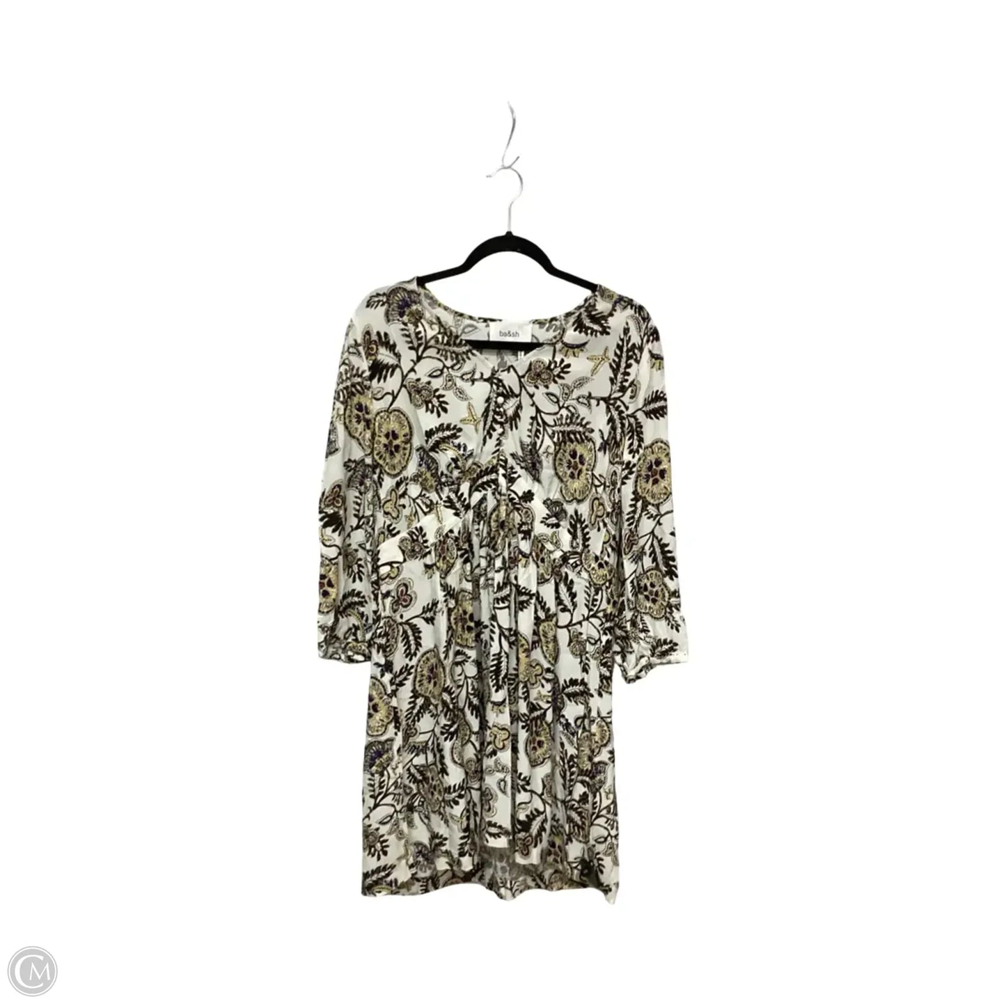 Designer Dress Casual Short By Clothes Mentor In Cream, Size: L