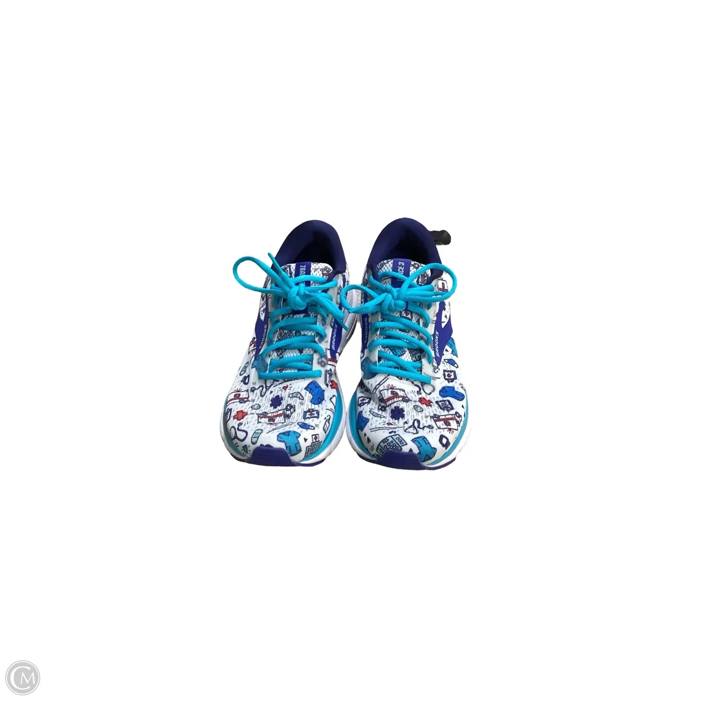Shoes Athletic By Brooks In Blue & White, Size: 9