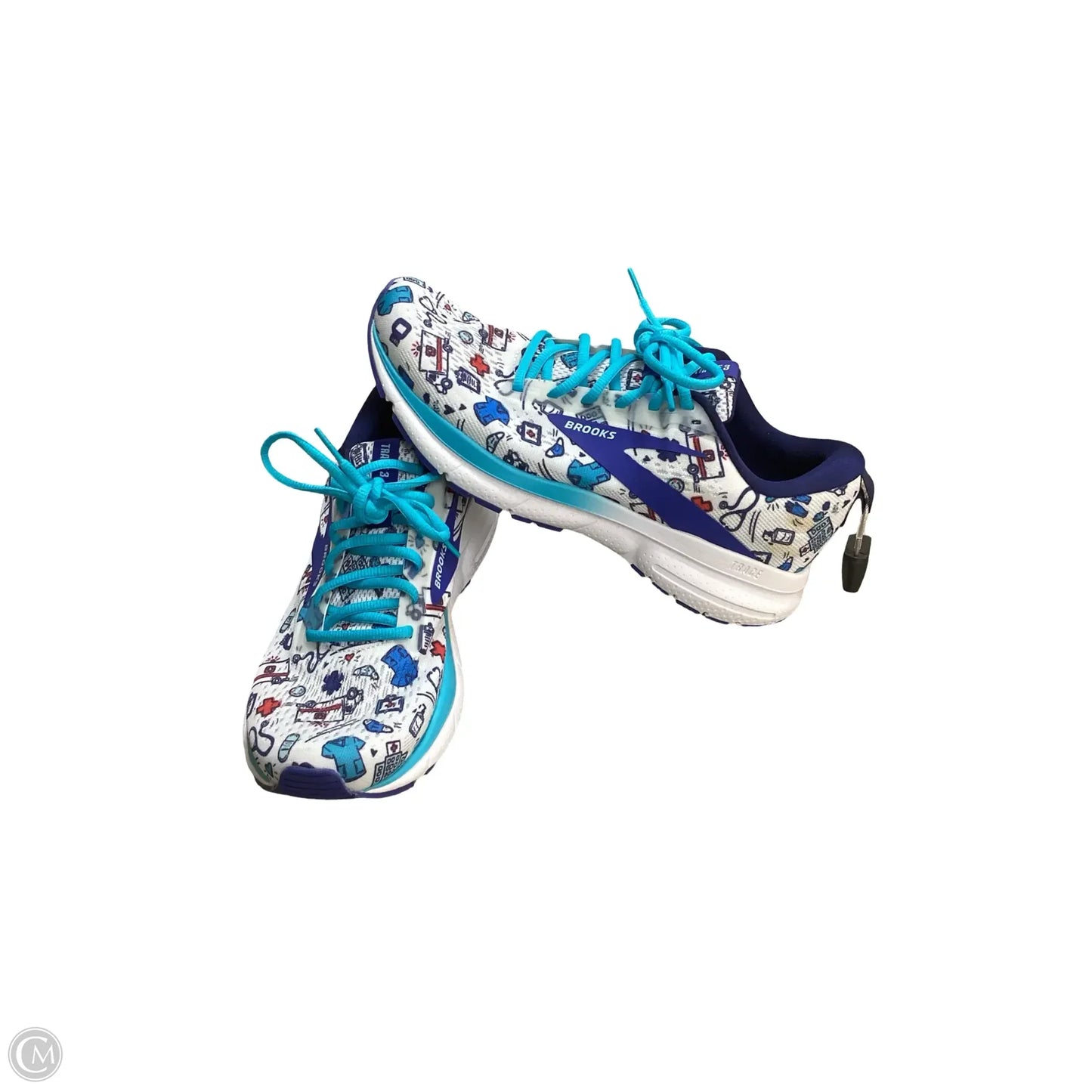 Shoes Athletic By Brooks In Blue & White, Size: 9