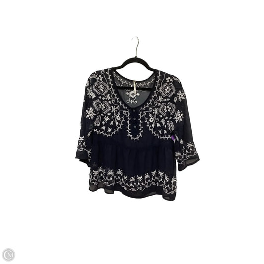 Blouse Long Sleeve By Free People In Black, Size: M