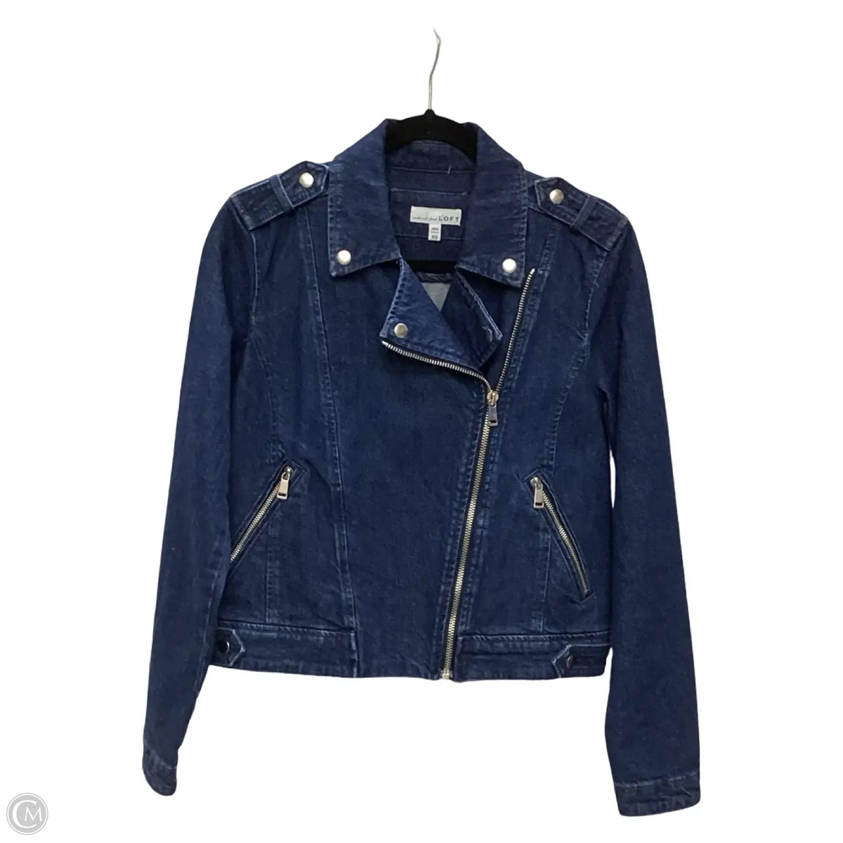 Jacket Denim By Loft In Blue Denim, Size: Xs