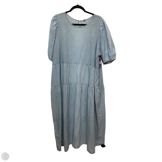 Dress Casual Midi By Old Navy In Blue Denim, Size: Xxl