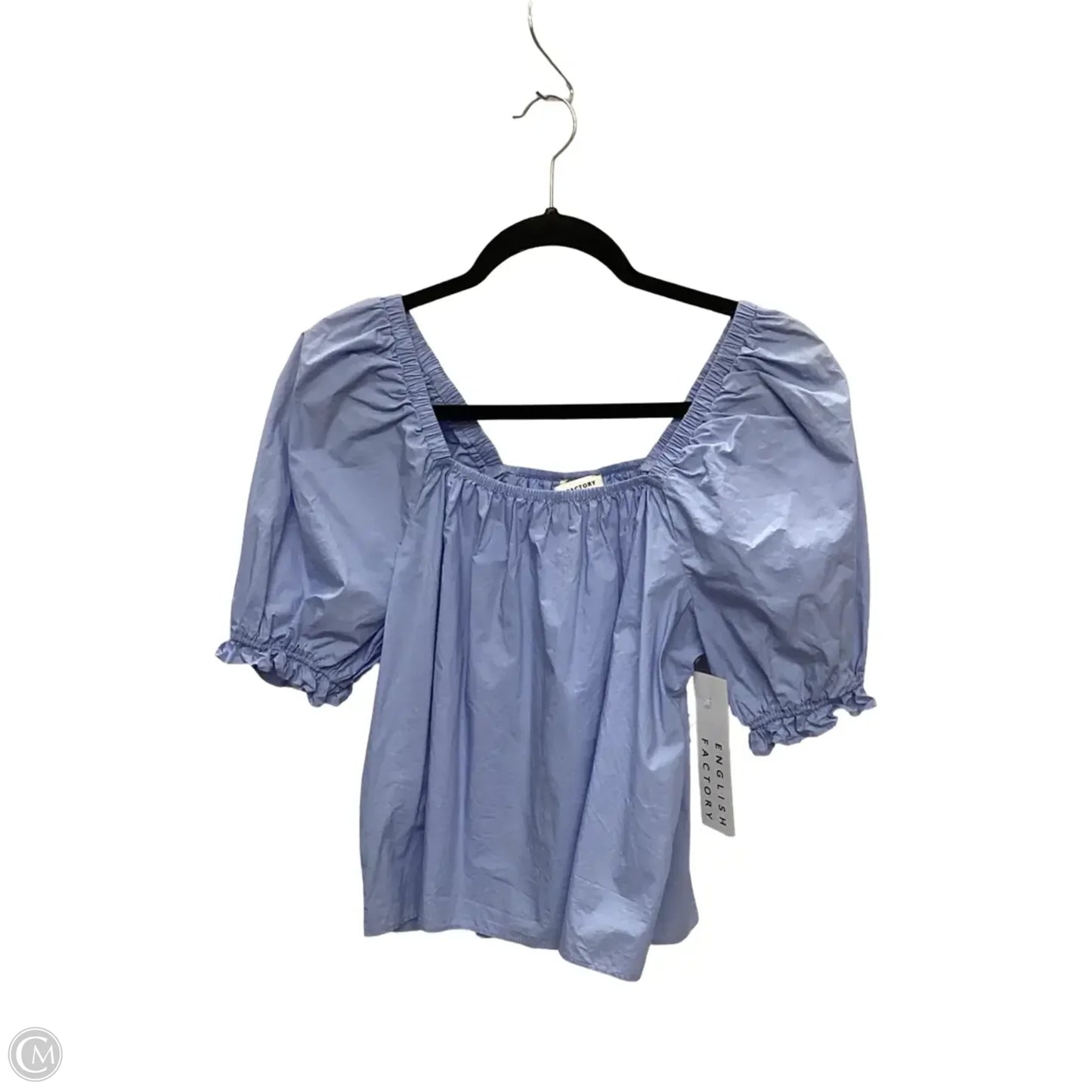 Blouse Short Sleeve By English Factory In Blue, Size: S