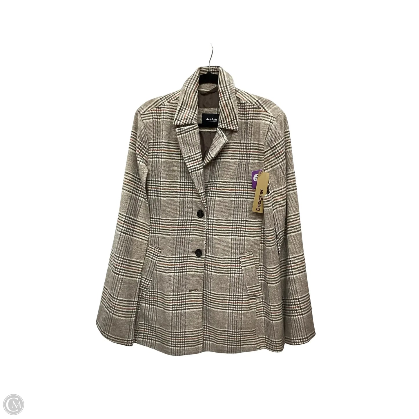 Designer Coat Peacoat By Ookie & Lala In Brown, Size: Xl