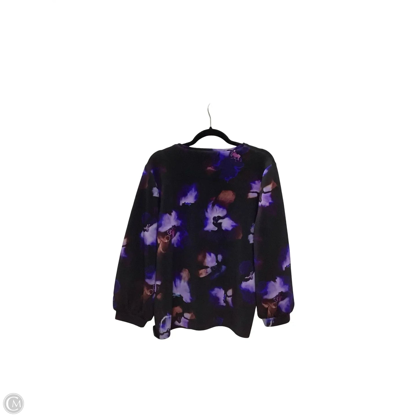 Blouse Long Sleeve By Chicos In Floral Print, Size: L