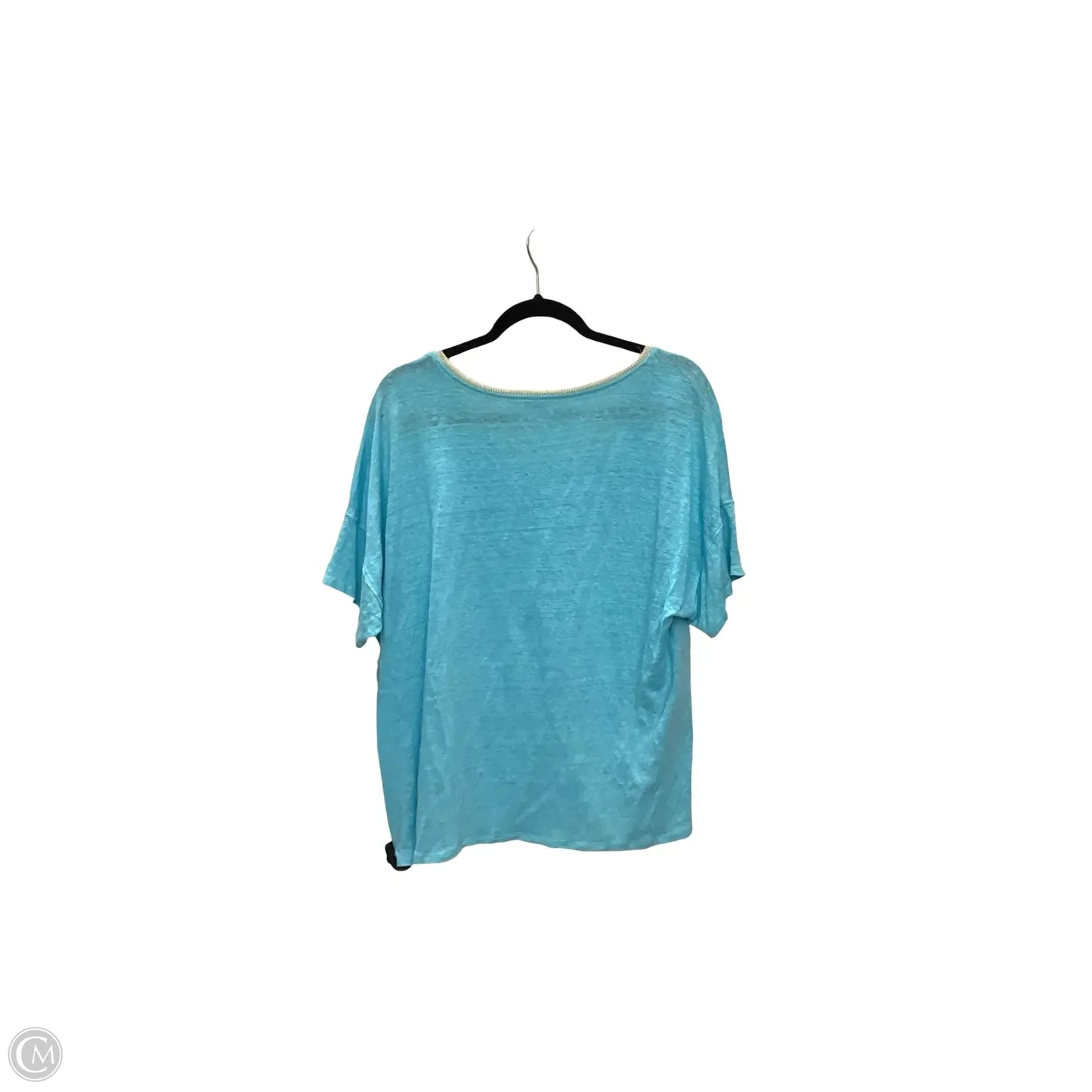 Top Short Sleeve Basic By Chicos In Blue, Size: Xl