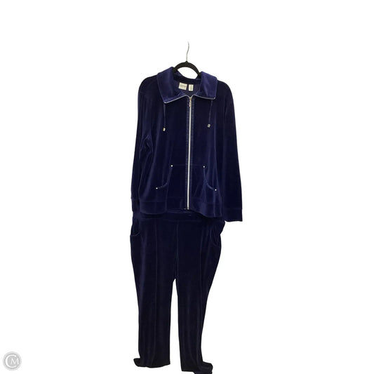 Pants Set 2pc By Chicos In Blue, Size: Xl