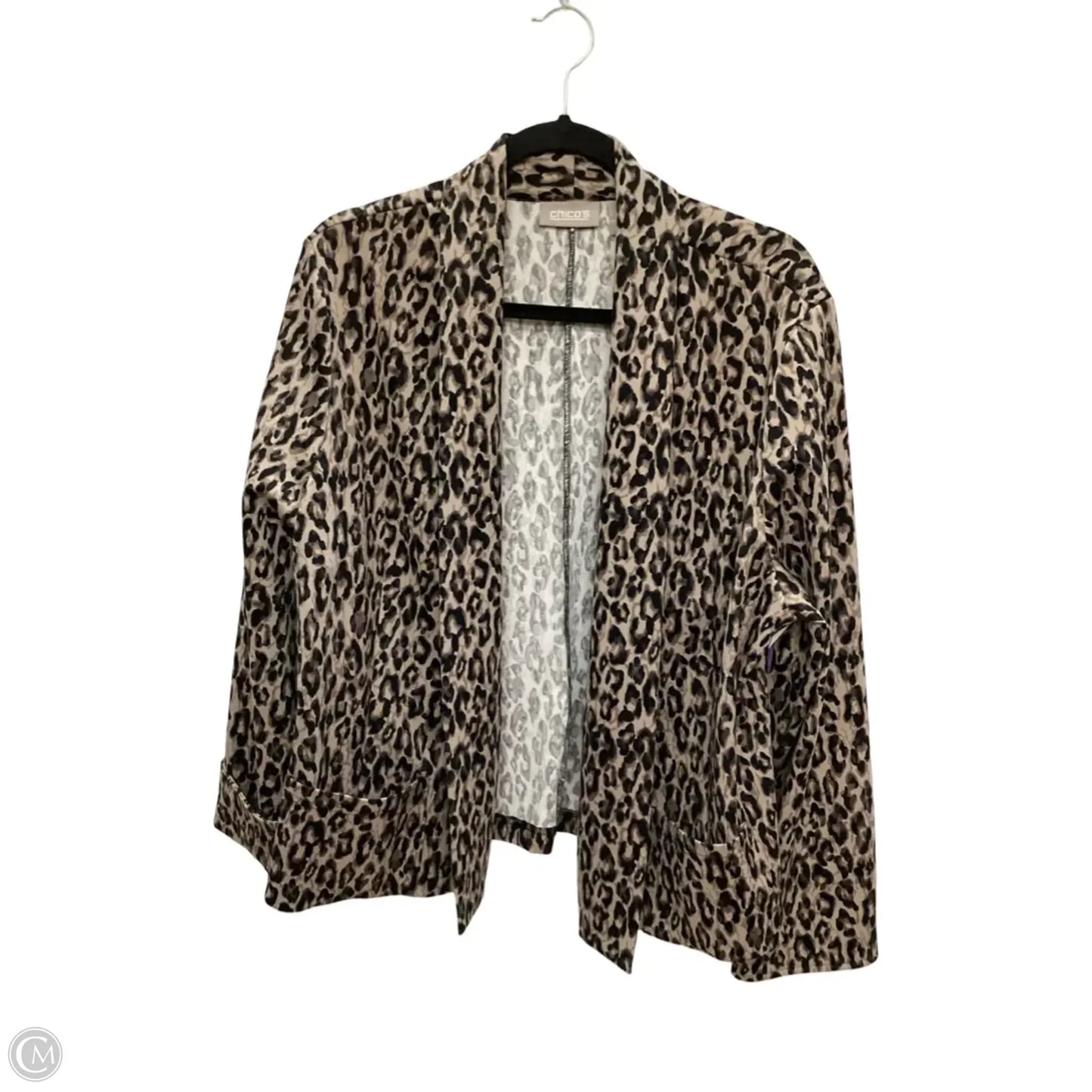 Blazer By Chicos In Animal Print, Size: Xl