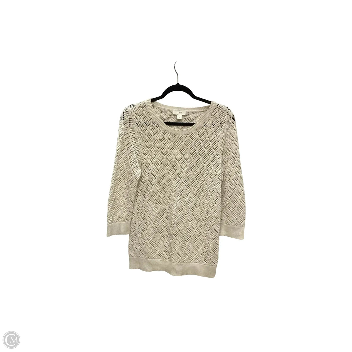 Sweater By Loft In Cream, Size: Lp