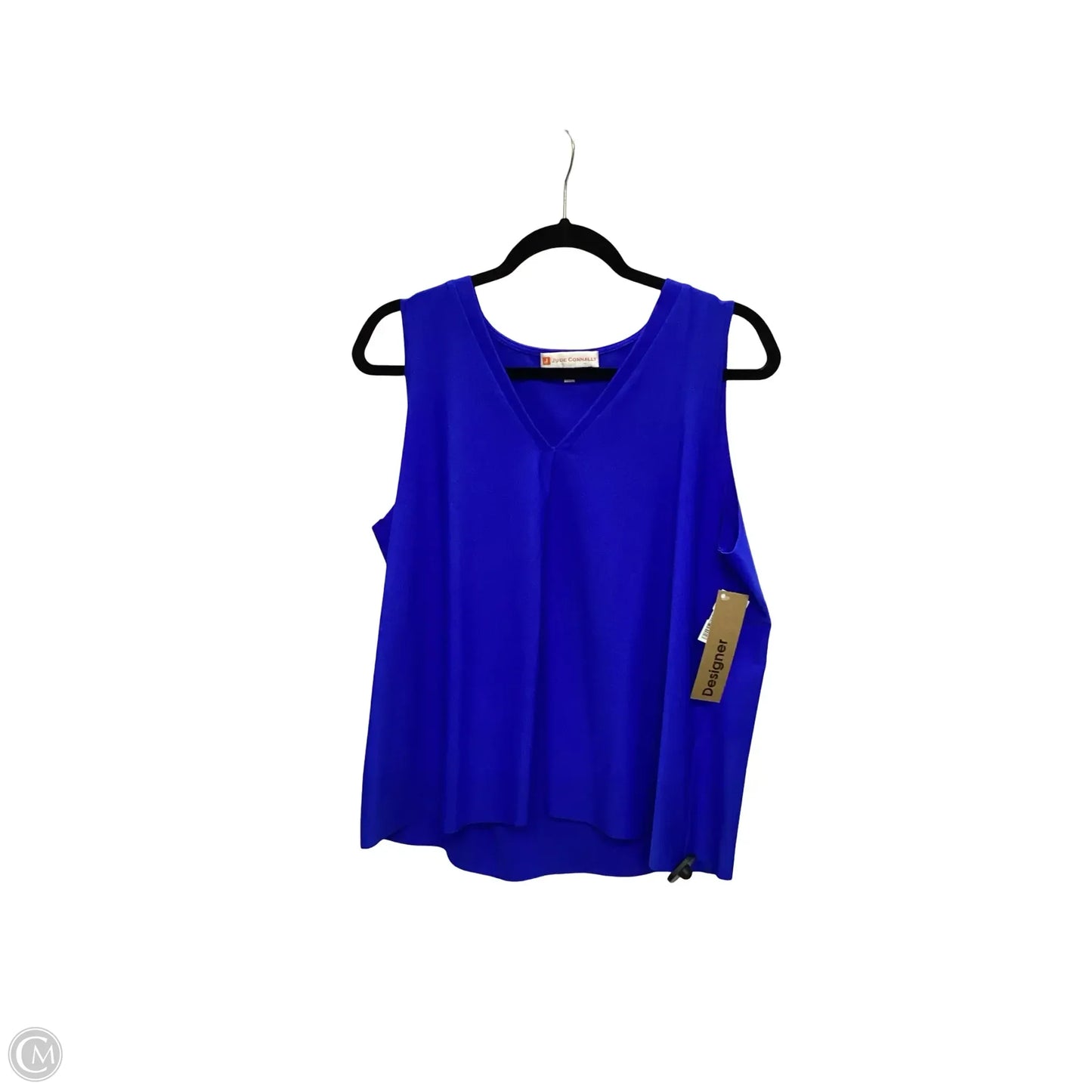 Designer Blouse Sleeveless By Jude Connally In Blue, Size: L
