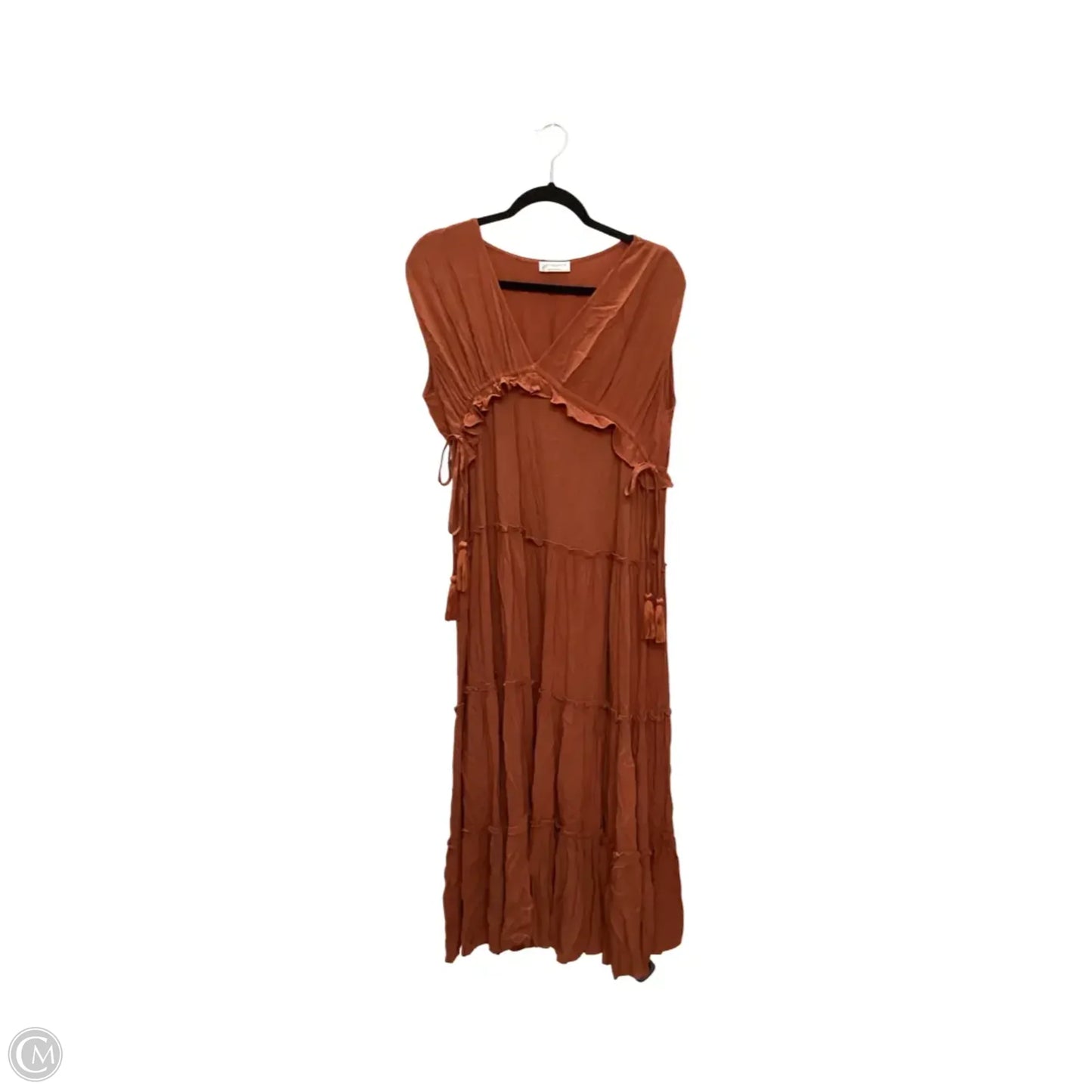 Dress Casual Maxi By In The Beginning In Orange, Size: L