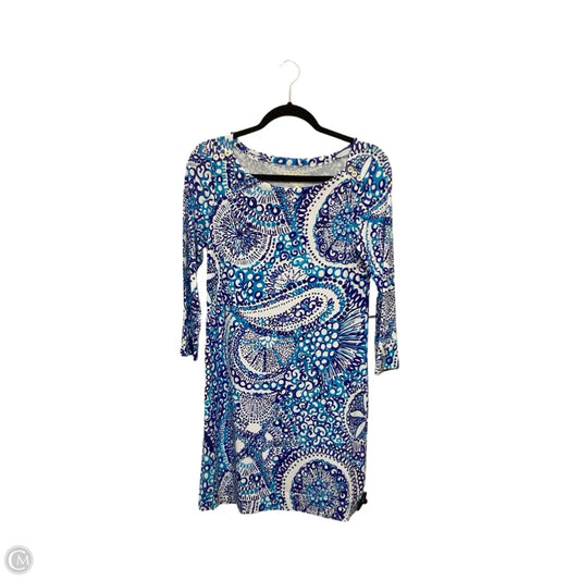 Dress Designer By Lilly Pulitzer In Blue & White, Size: M