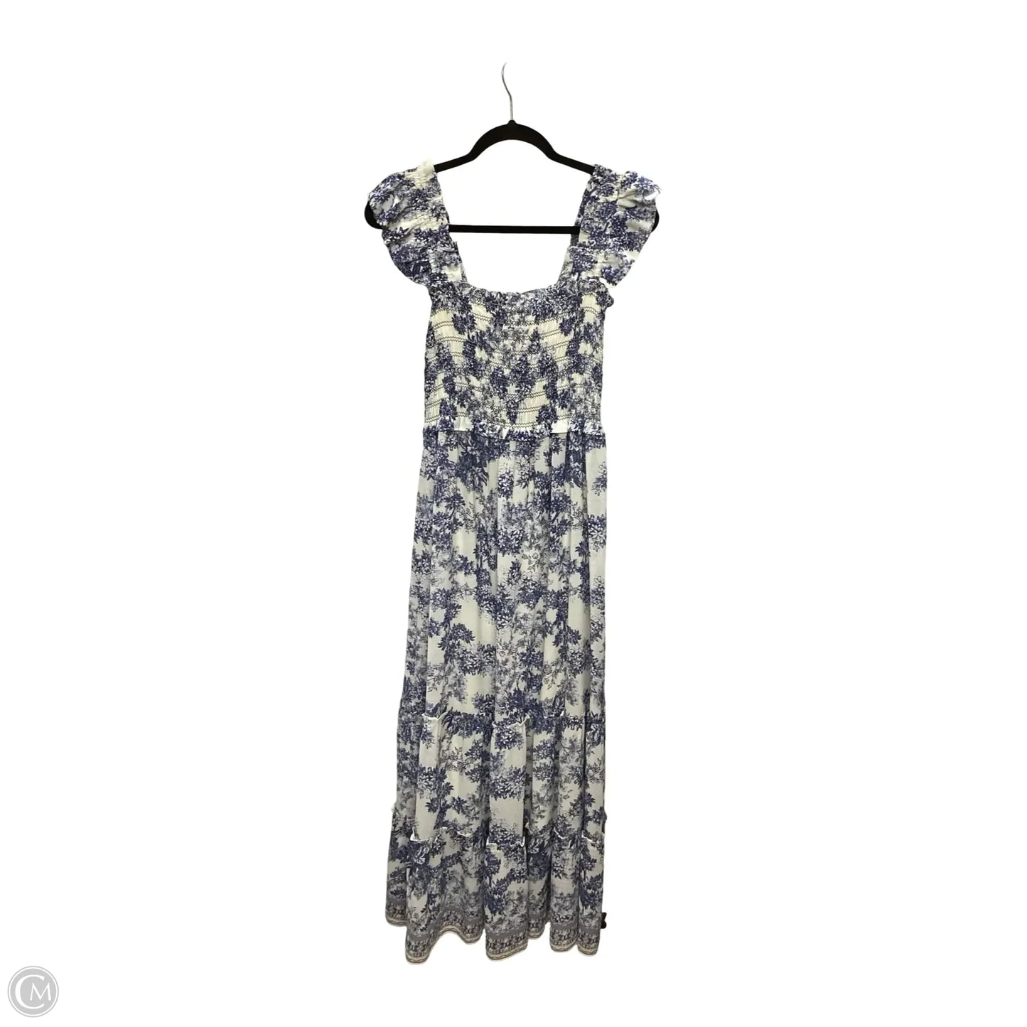 Dress Casual Maxi By Max Studio In Blue & White, Size: M