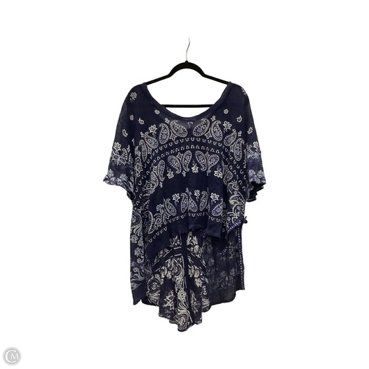 Blouse Short Sleeve By Free People In Blue, Size: Xs