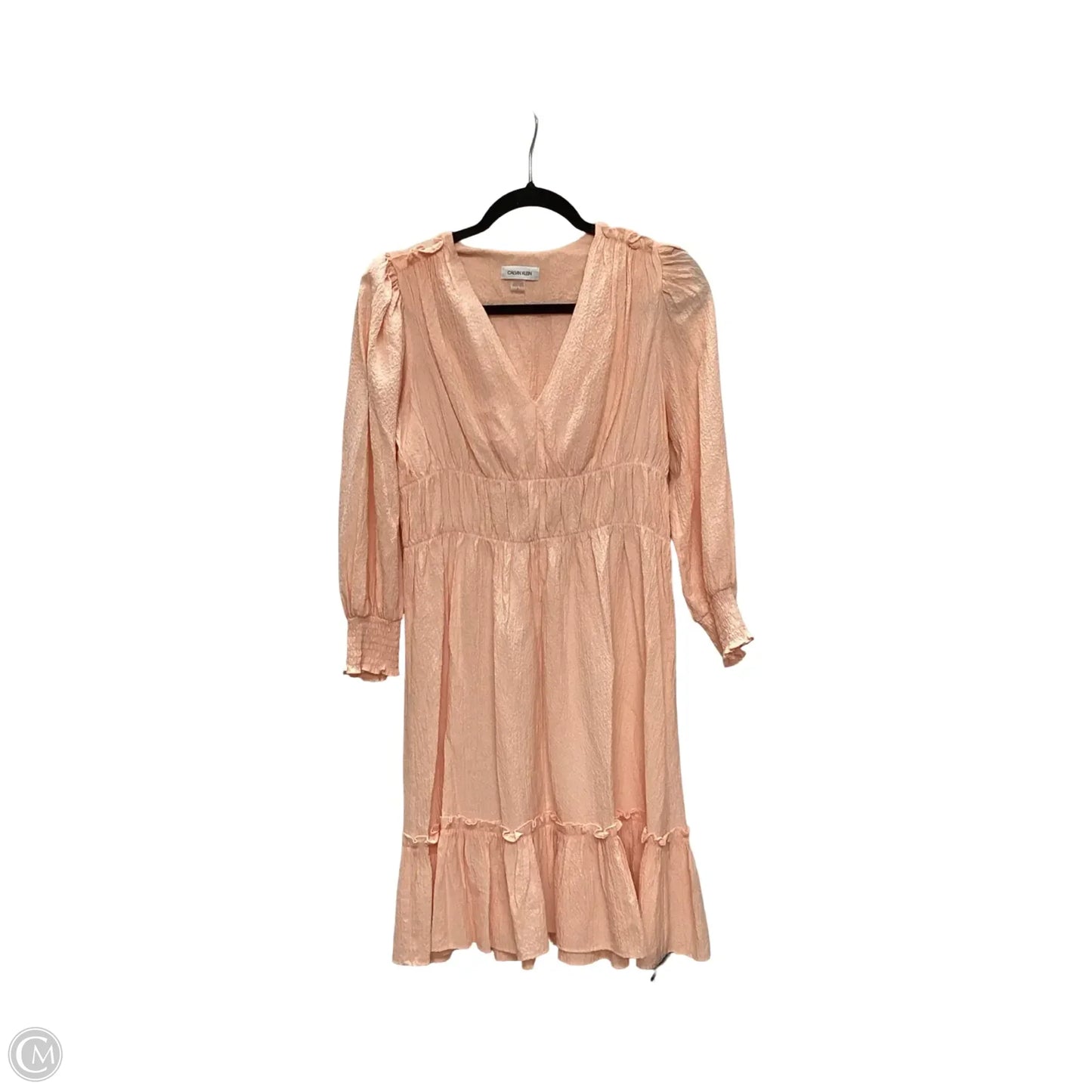 Dress Casual Short By Calvin Klein In Peach, Size: 4
