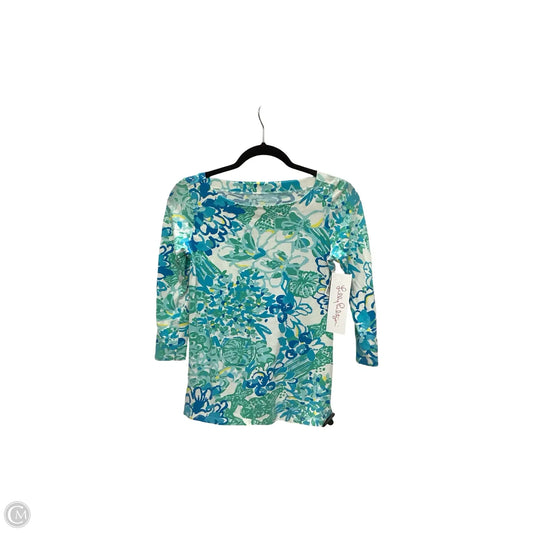 Blouse Designer By Lilly Pulitzer In Blue, Size: Xs