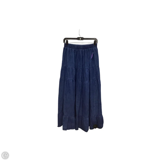 Skirt Midi By Blu Pepper In Blue Denim, Size: M