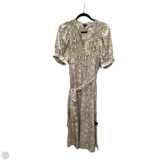 Dress Casual Midi By Ann Taylor In Brown, Size: S