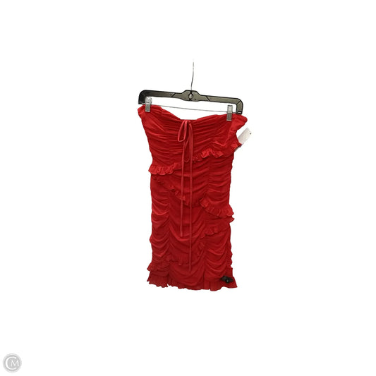 Designer Dress Party Short By Majorelle In Red, Size: S
