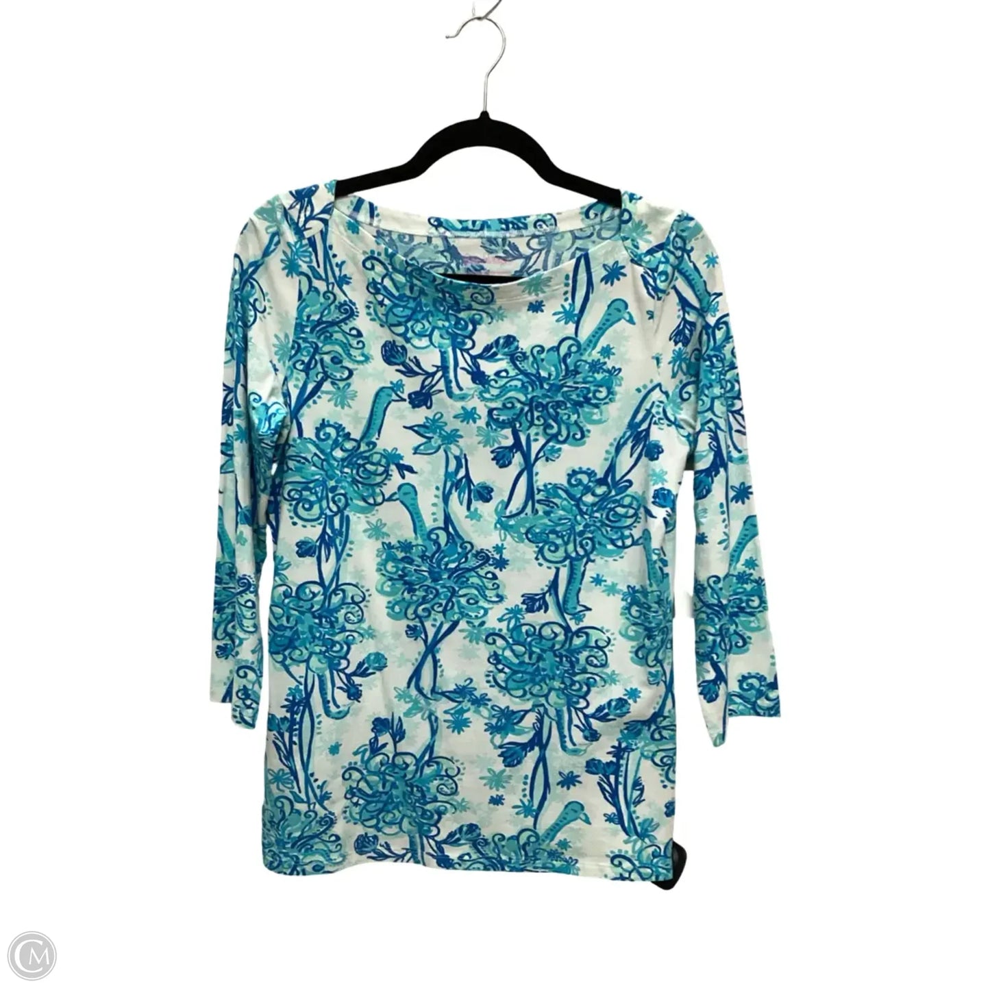 Blouse Designer By Lilly Pulitzer In Blue, Size: M
