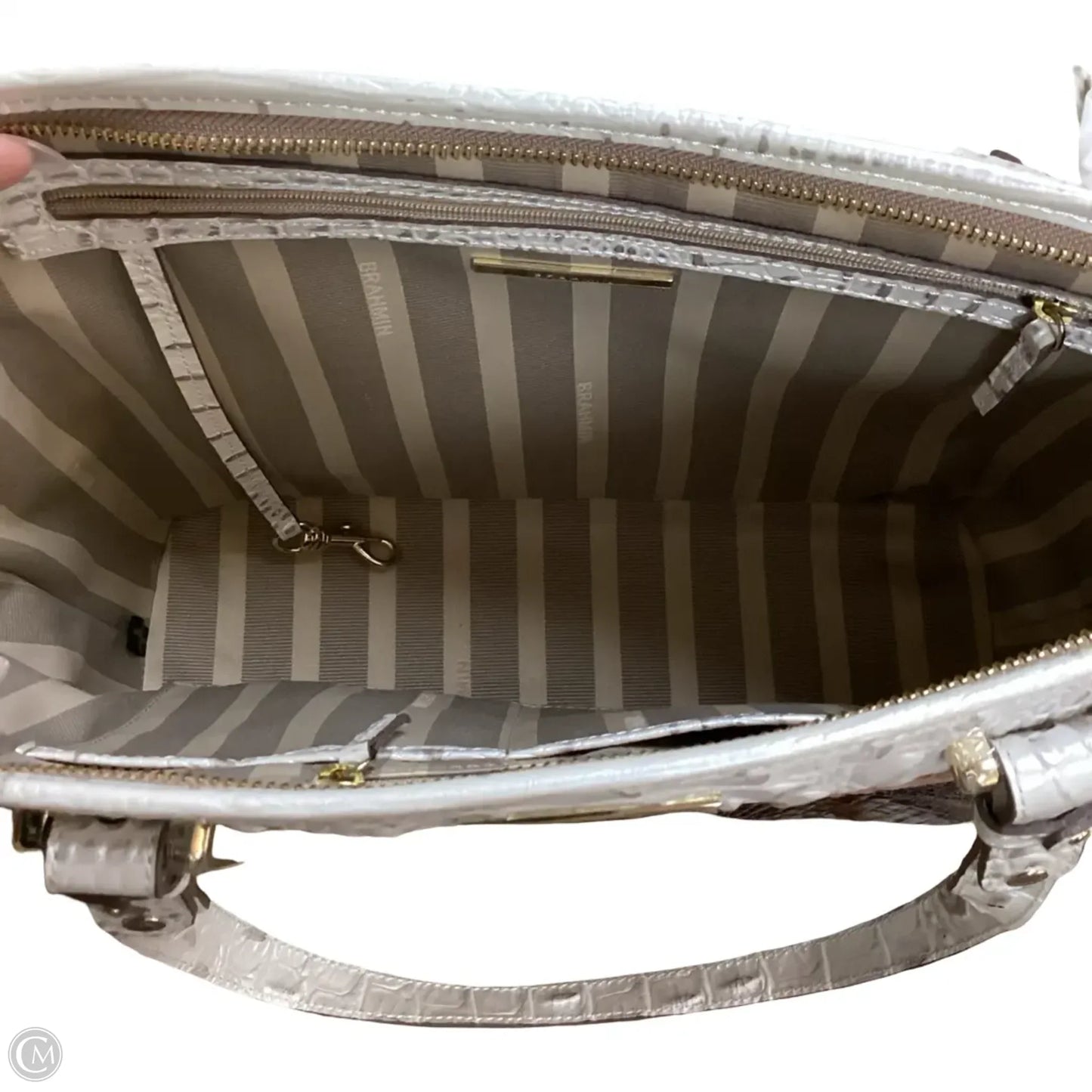 Handbag Designer By Brahmin, Size: Large