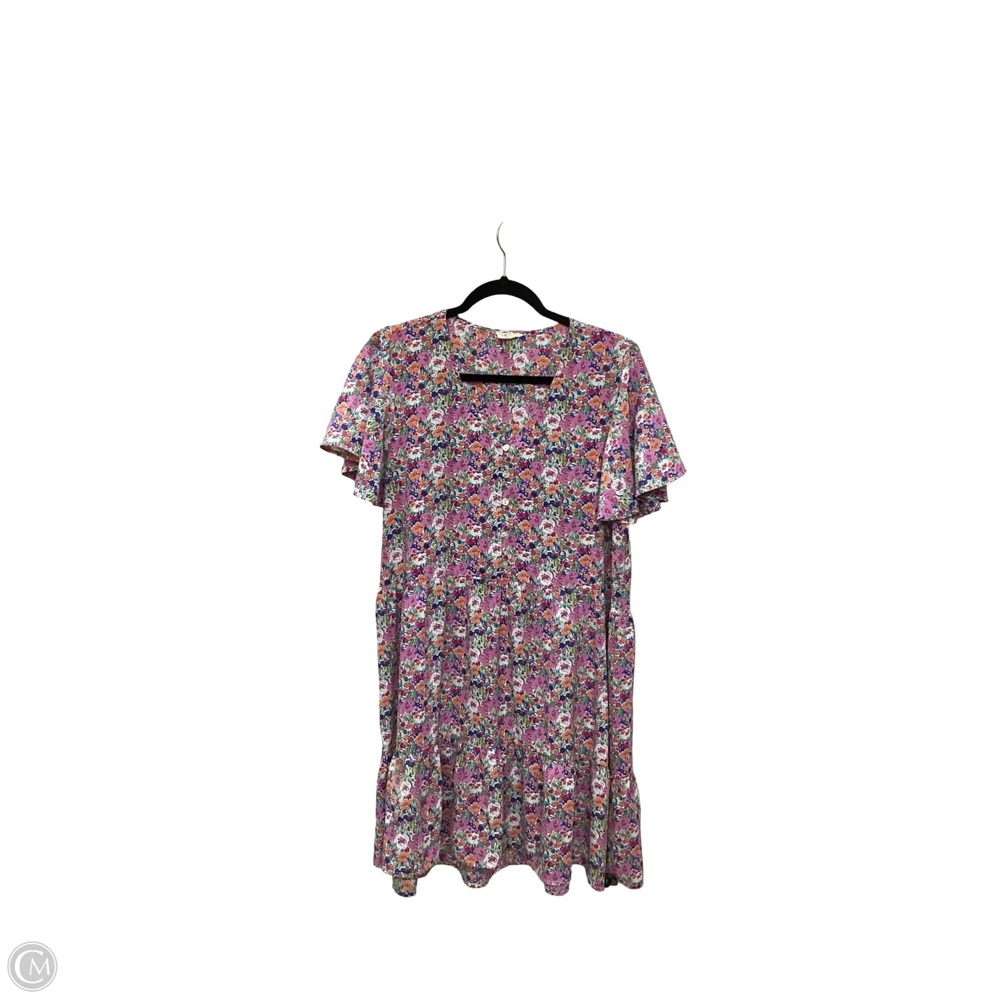 Dress Casual Short By Jodifl In Floral Print, Size: M