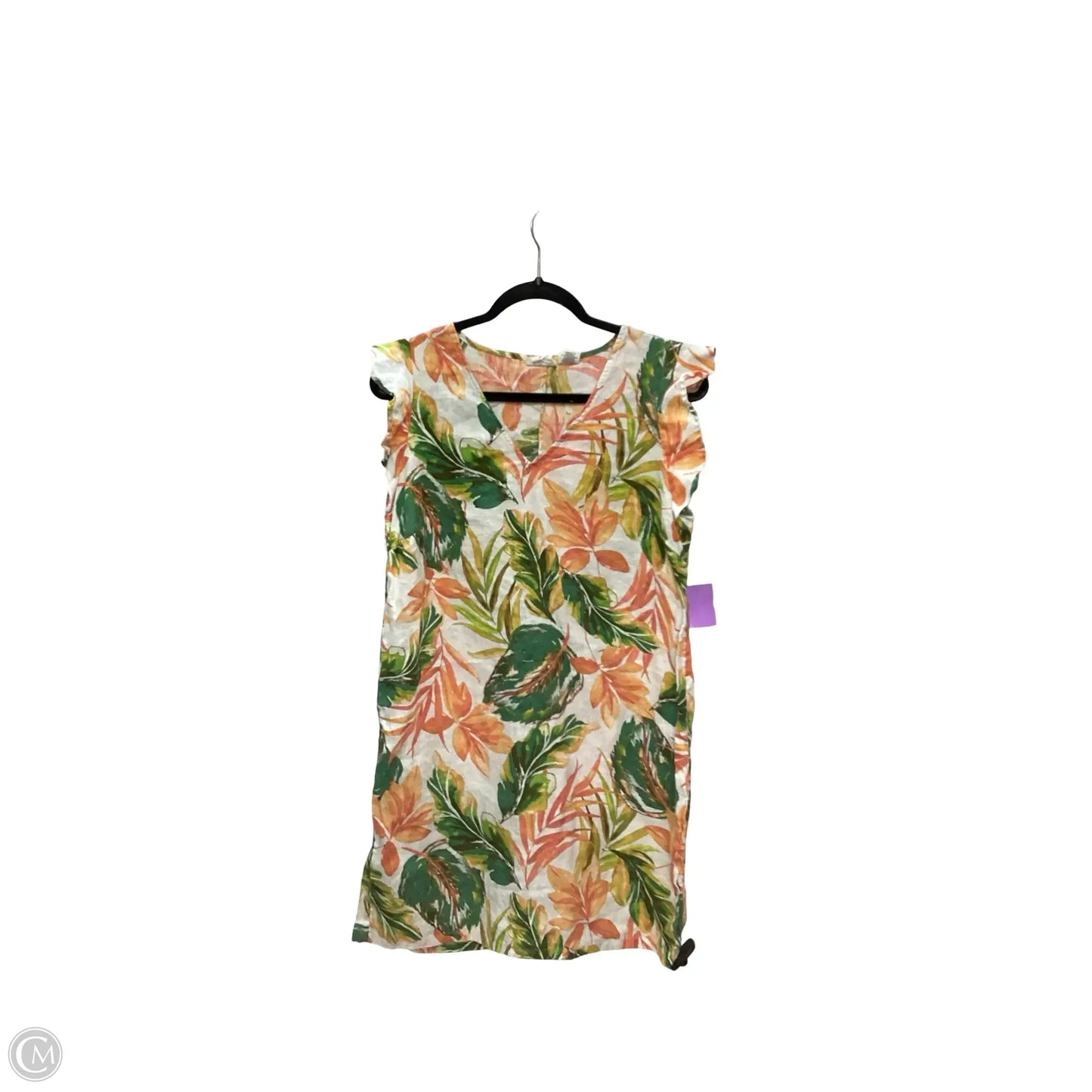 Dress Casual Short By Nicole Miller In Tropical Print, Size: M