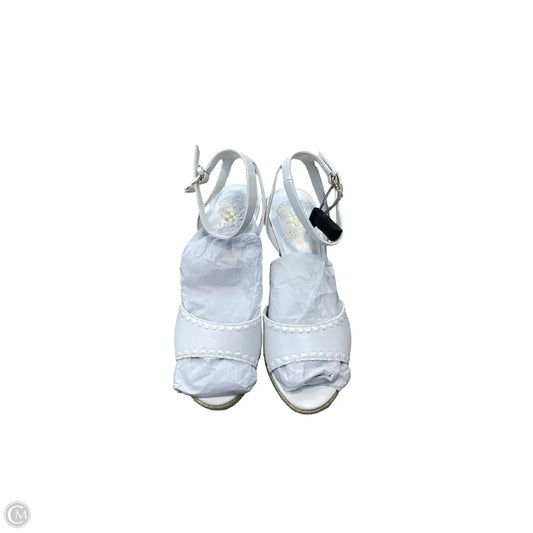 Sandals Heels Wedge By Vince Camuto In White, Size: 7.5
