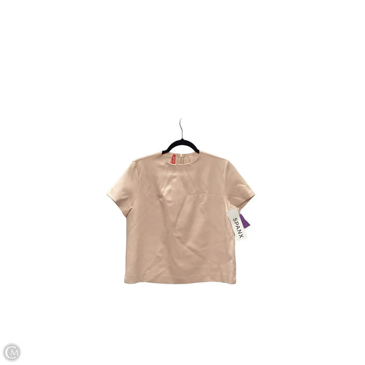 Athletic Top Short Sleeve By Spanx In Peach, Size: M